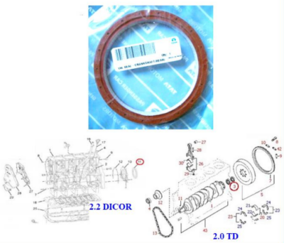 PER SAFARI, PICK-UP TELCO, XENON e ARIA 2.2 DICOR : PARAOLIO POSTERIORE ALBERO MOTORE - COD-A0065-TRV327