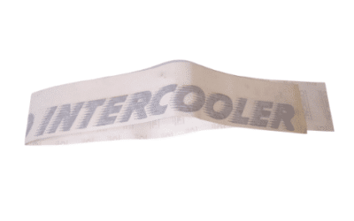 PER SAFARI – PICK-UP TELCO – XENON – (tutte le versioni) : LOGO INTERCOOLER 4WD – ARGENTO – COD-AP0067 – 66A – NOS