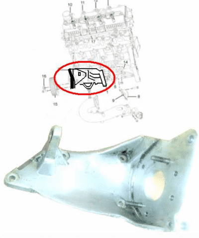 PER SAFARI - PICK-UP TELCO 2.0 TD : STAFFA SUPPORTO POMPA GASOLIO - COD3131 NOS